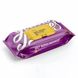 Wet Wipes Pack With Plastic Cap